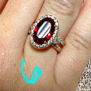 Double Band Ruby Ring - Size 6